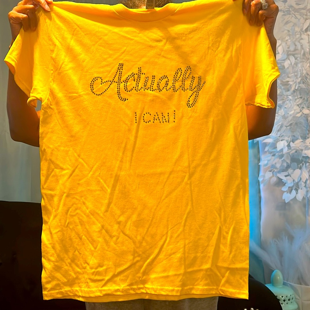 These tshirt are in different sizes and colors.